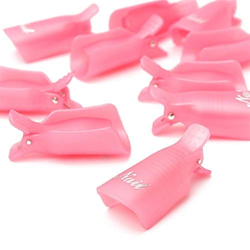 HiMo reusable gel nail cleaner clips pink pack for ongoing manicures