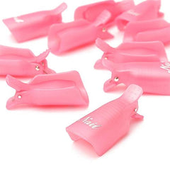 HiMo reusable gel nail cleaner clips pink pack for ongoing manicures