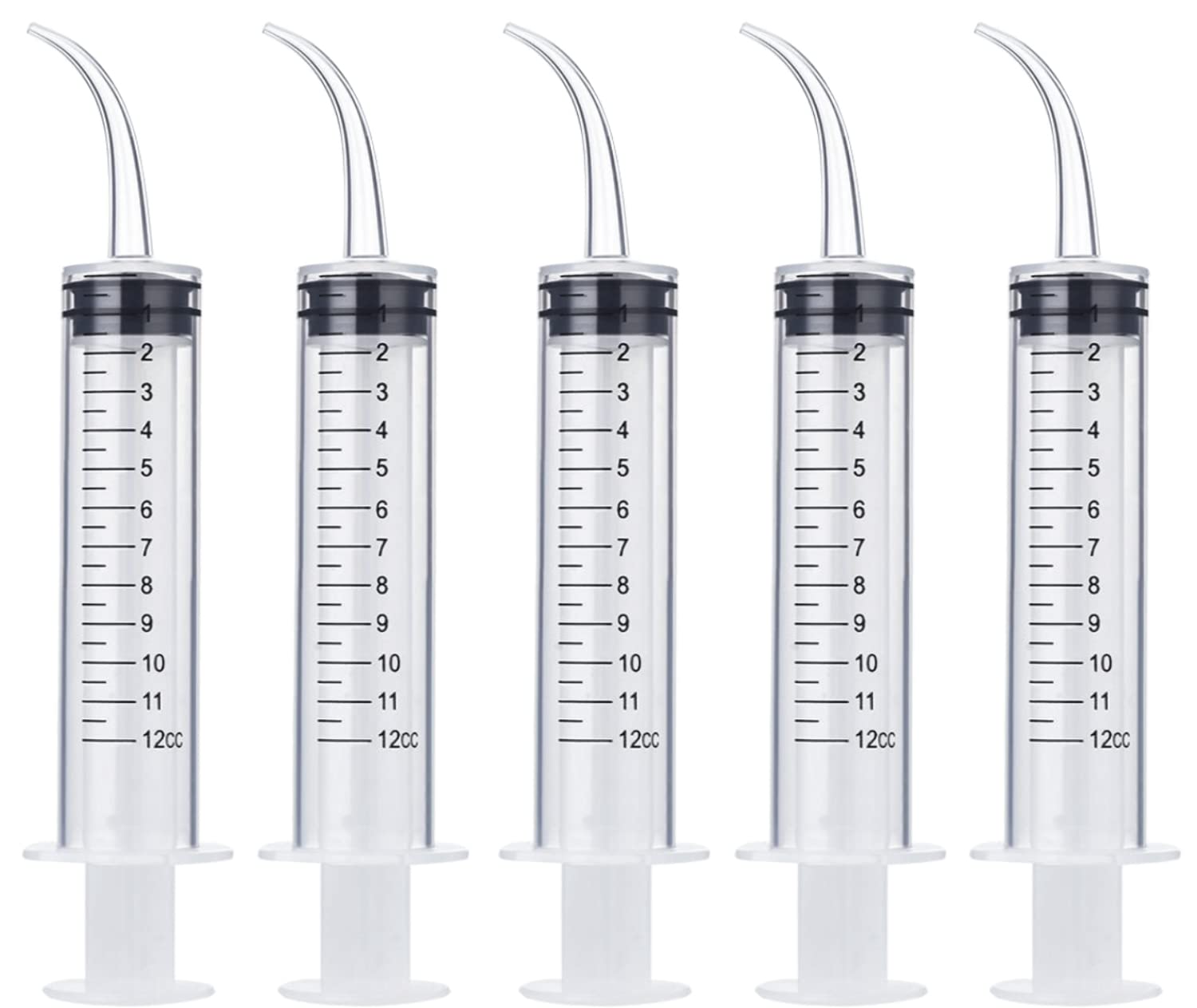 HiMo Wisdom Teeth Syringe with curved tip for precise 12ml irrigation in dental care.