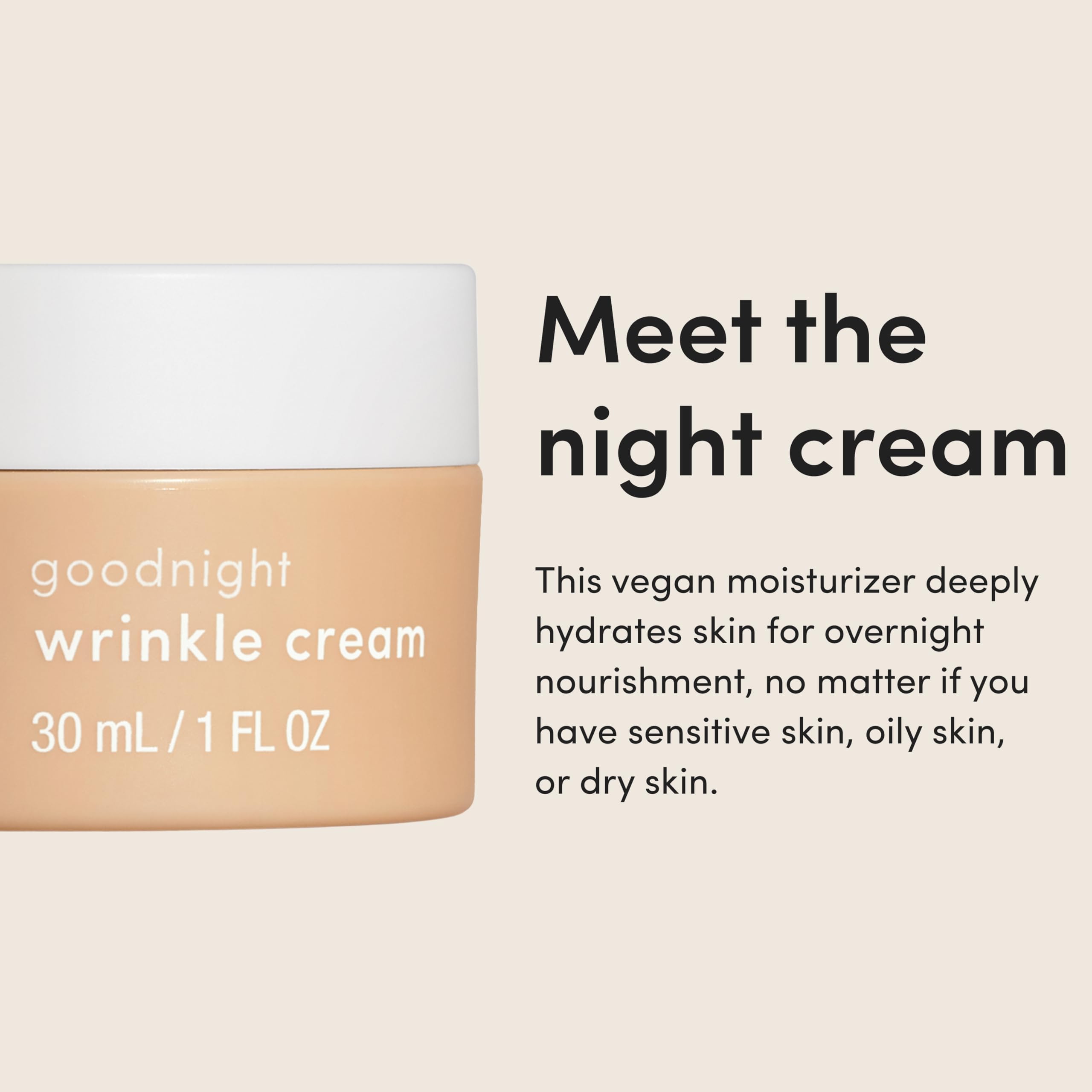Hims Goodnight Wrinkle Cream swatch with hyaluronic acid for hydration