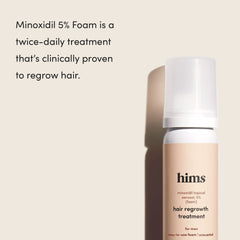 Hims Hair Regrowth pump-application demonstrates mess-free daily scalp treatment