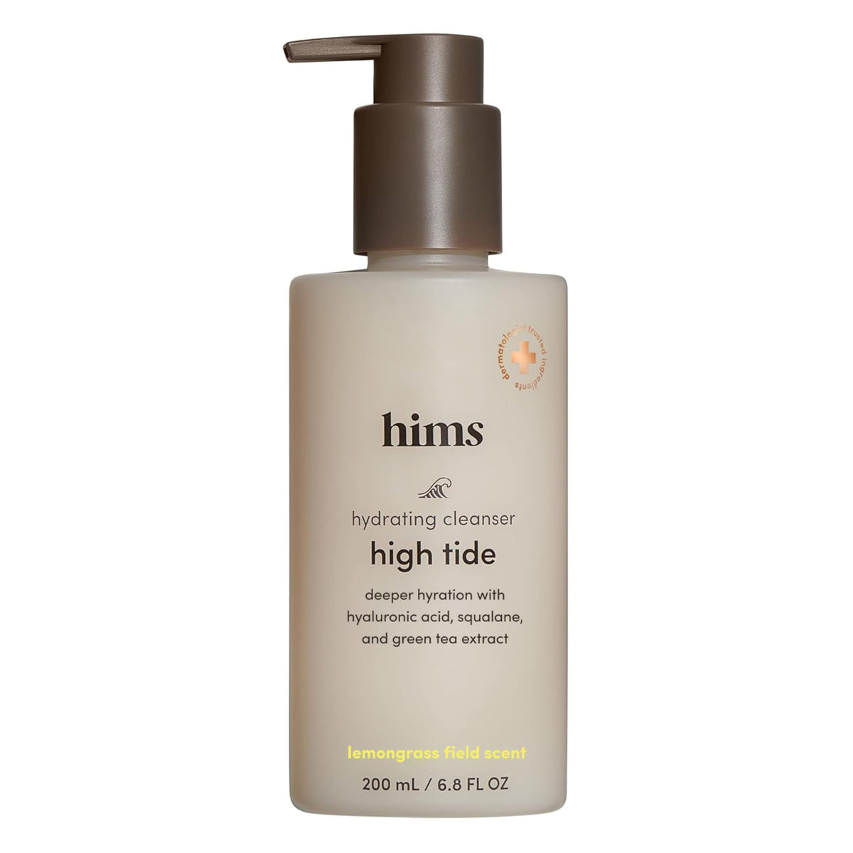 Hims High Tide Hydrating Daily Cleanser bottle front view highlighting moisturizing formula
