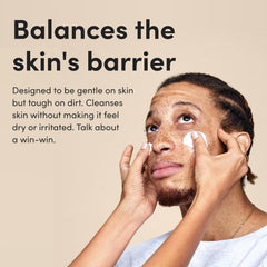 Hims High Tide Hydrating Daily Cleanser foam-lather texture for gentle cleansing