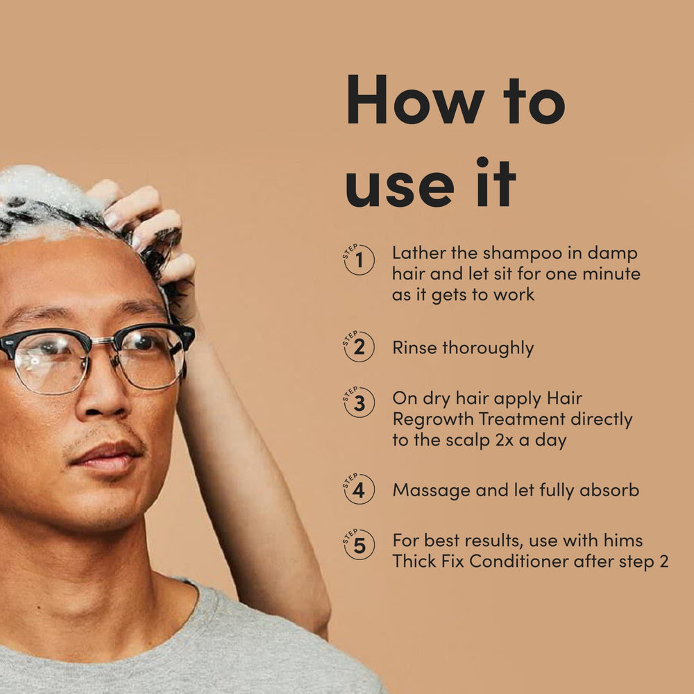 Hims Lightweight Hydration image shows sulfate-free vegan care for fine hair