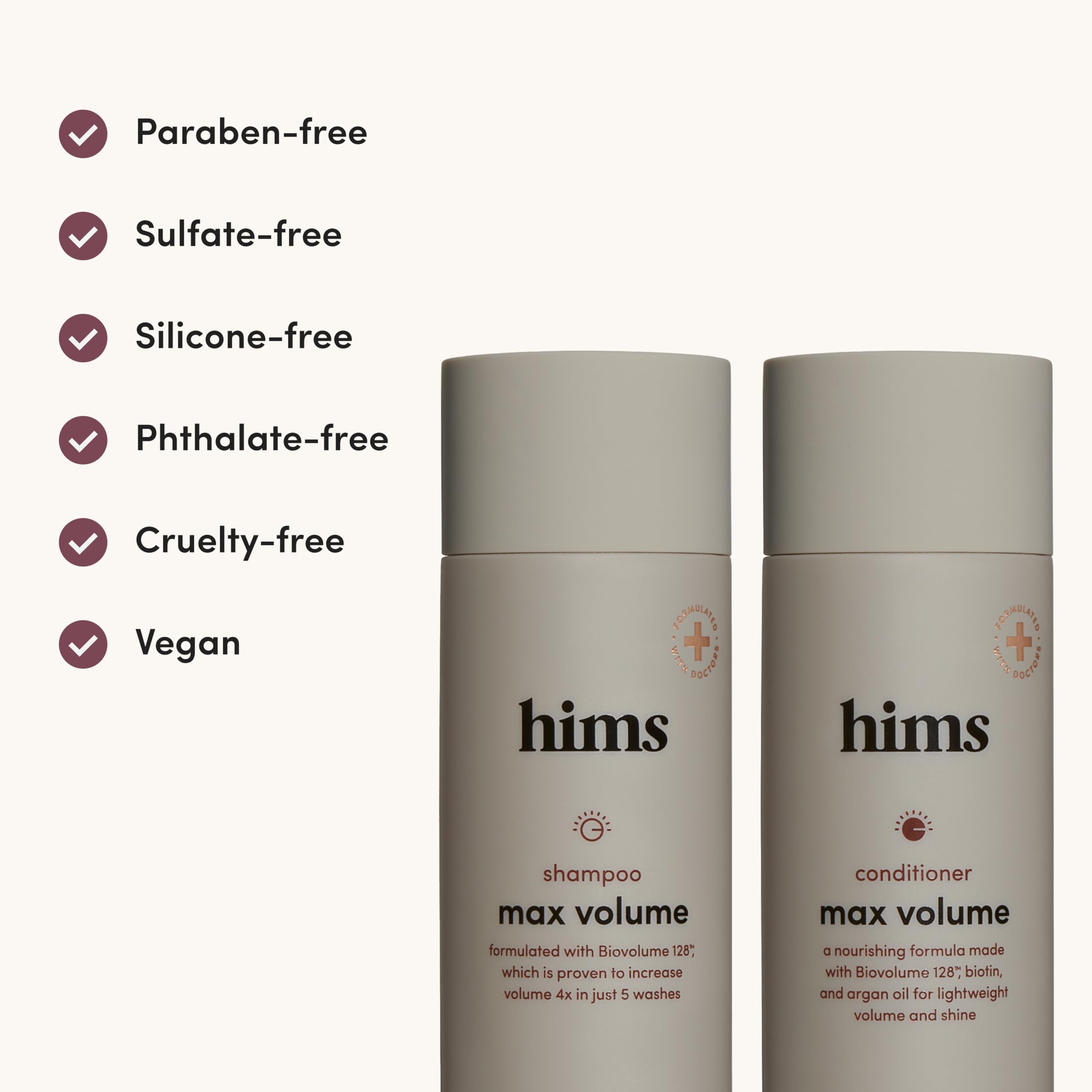Hims Root Lift action demonstrates uplift at the roots for volume