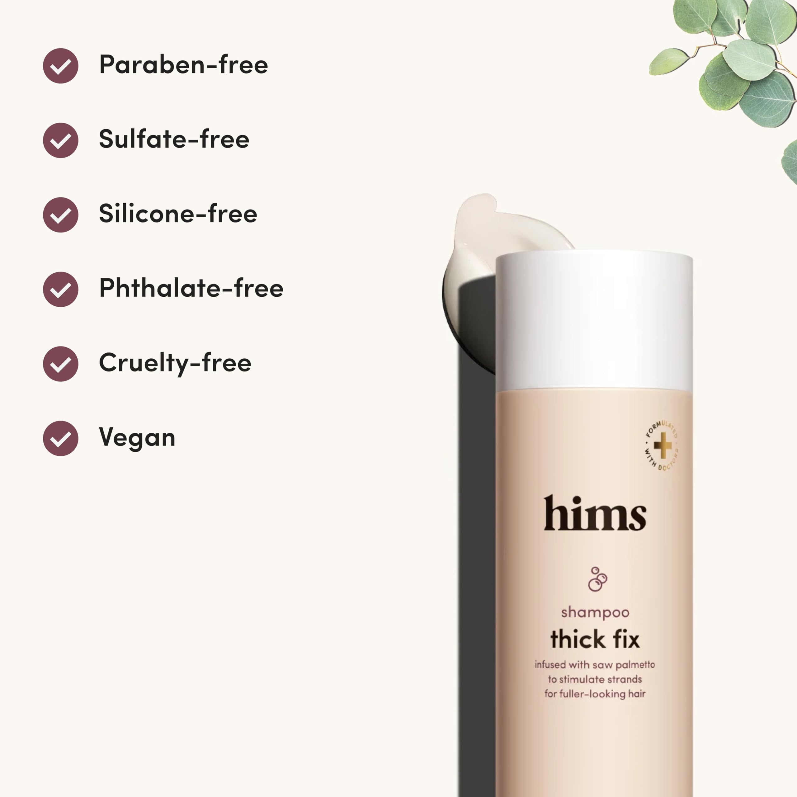 hims Thick Fix saw palmetto ingredient icon illustrating scalp care.
