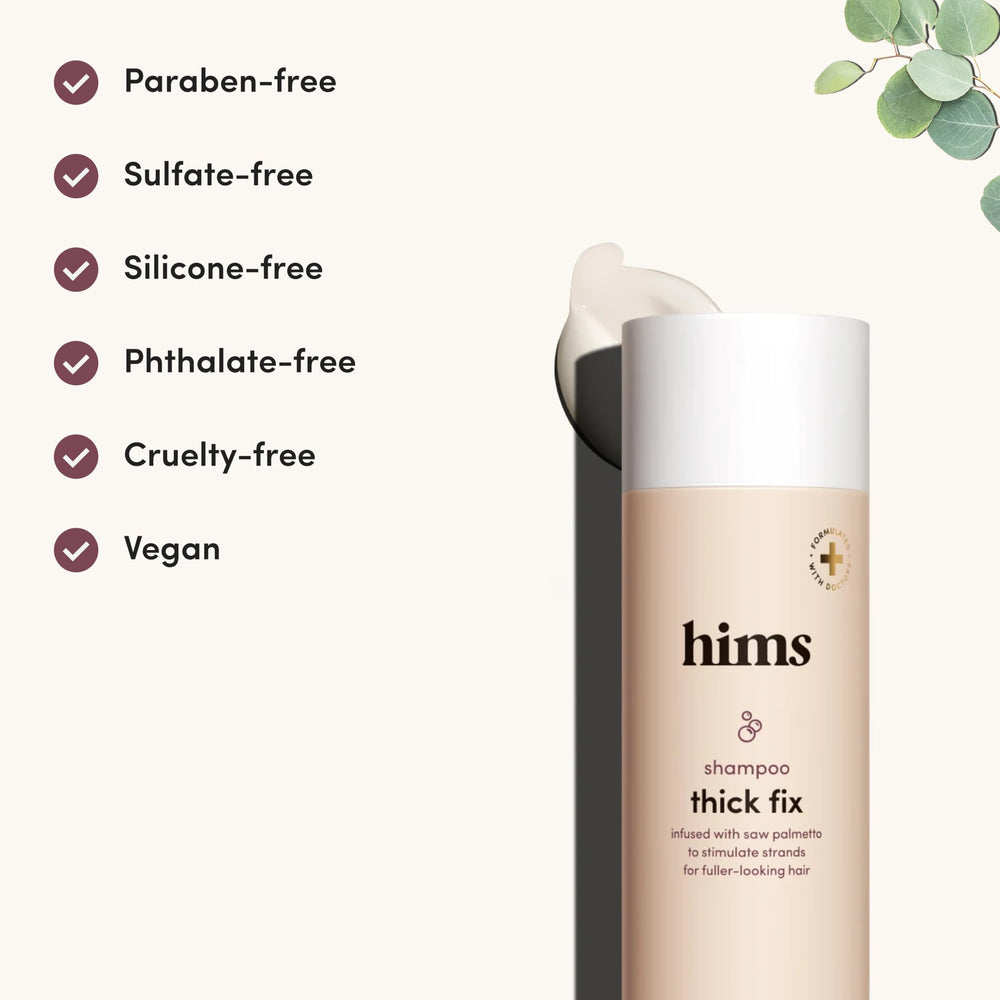 hims Thick Fix saw palmetto ingredient icon illustrating scalp care.