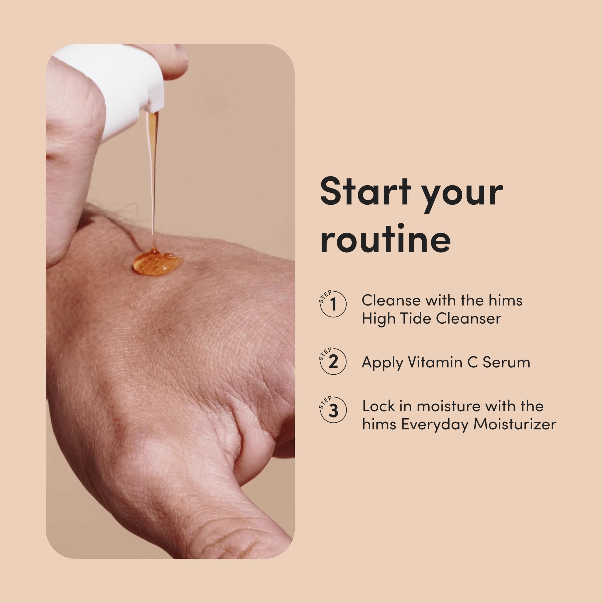 Hyaluronic acid in hims Vitamin C Serum for hydration and smoothing