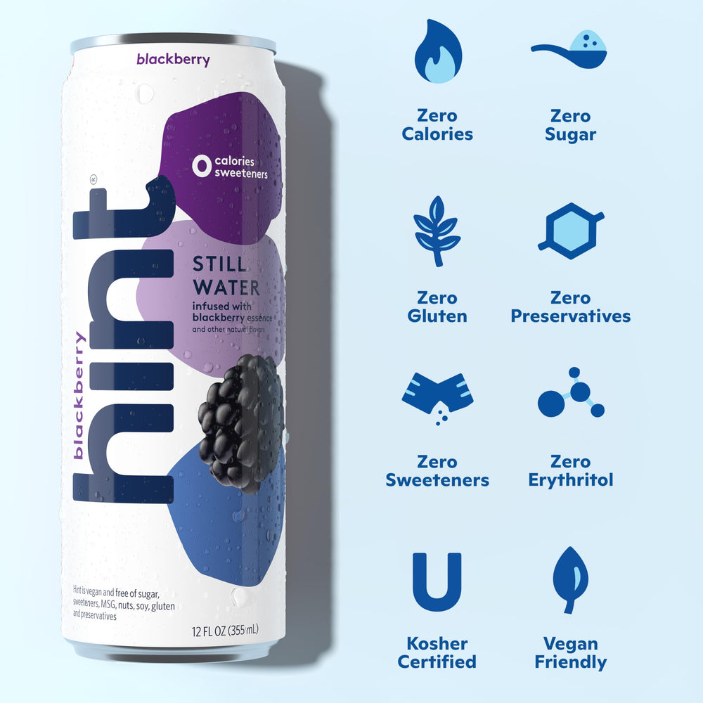 Hint can in hand offers quick, guilt-free hydration during errands.