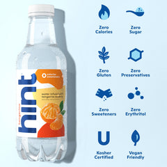 Hint case of 12 bottles displays convenient hydration for home, work, or travel