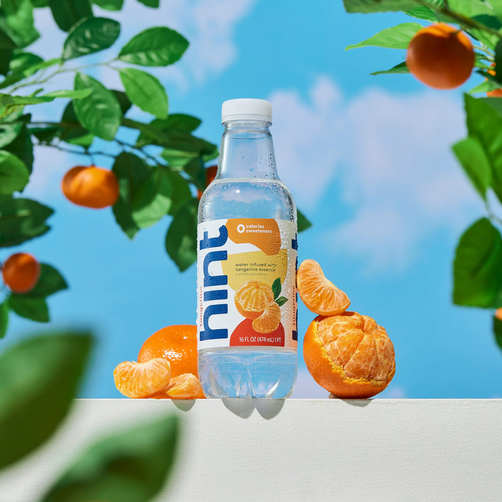 Hint flavor label and cap design highlight premium, sugar-free refreshment