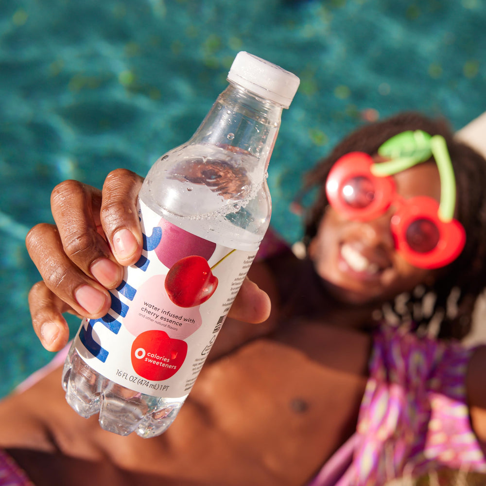 Hint Cherry on-the-go bottle provides quick, sugar-free refreshment anywhere
