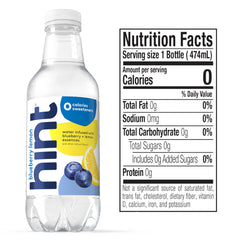 Hint four-flavor bottled water close-up showcases natural fruit essences and clean, sugar-free taste.
