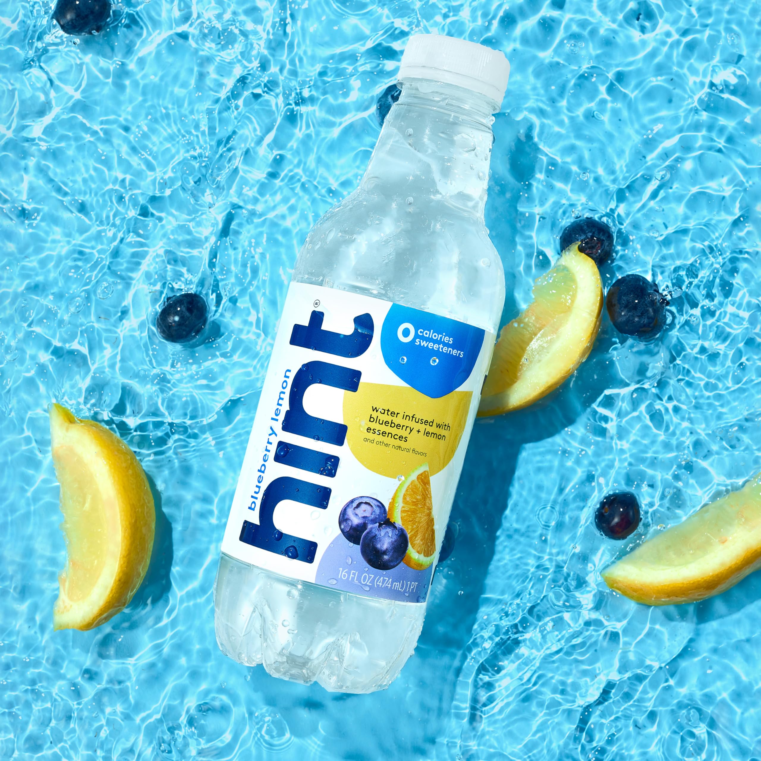 Hint bottle pour shows smooth still water with subtle fruit notes.