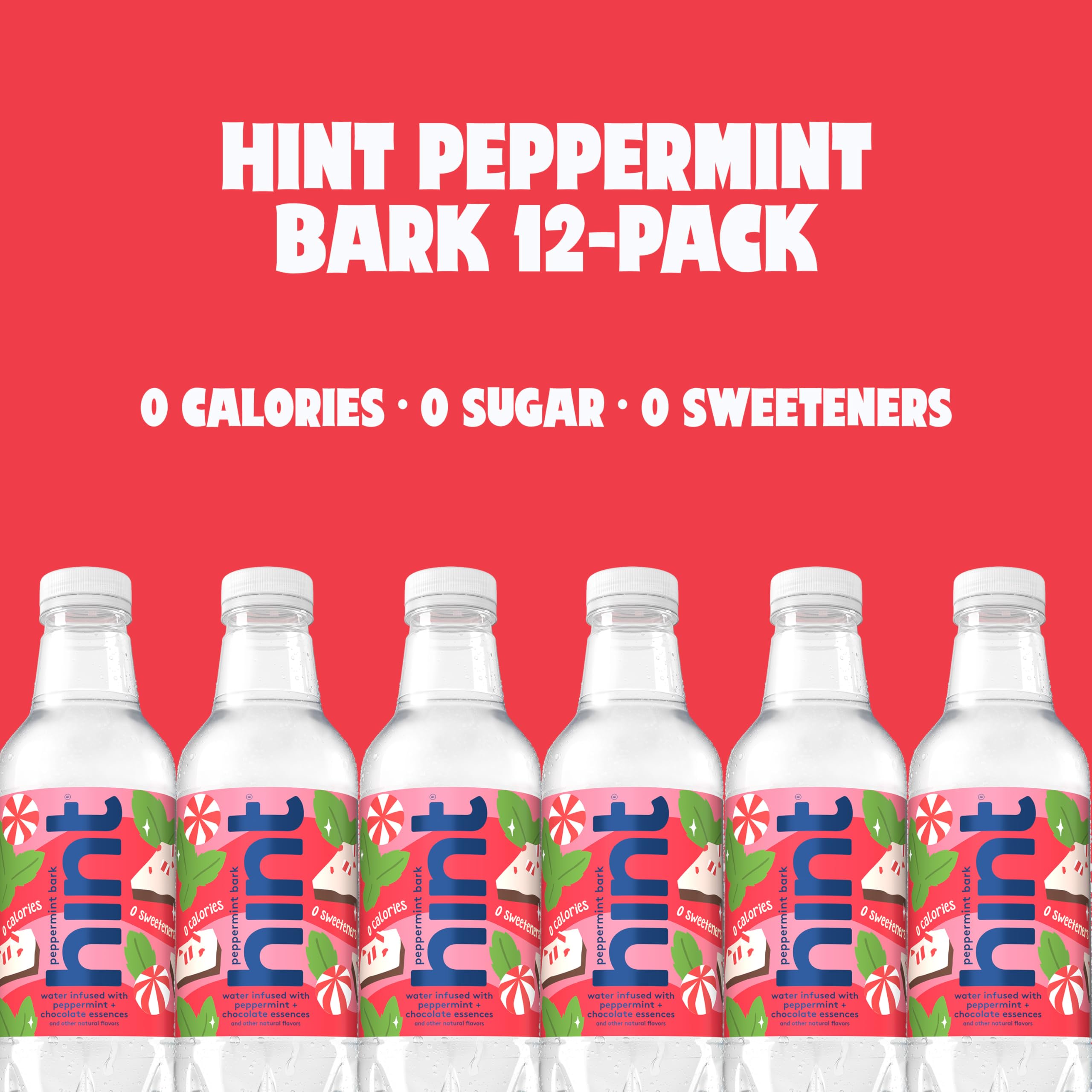 Hint Peppermint Bark bottle chilled on table ready for a refreshing break