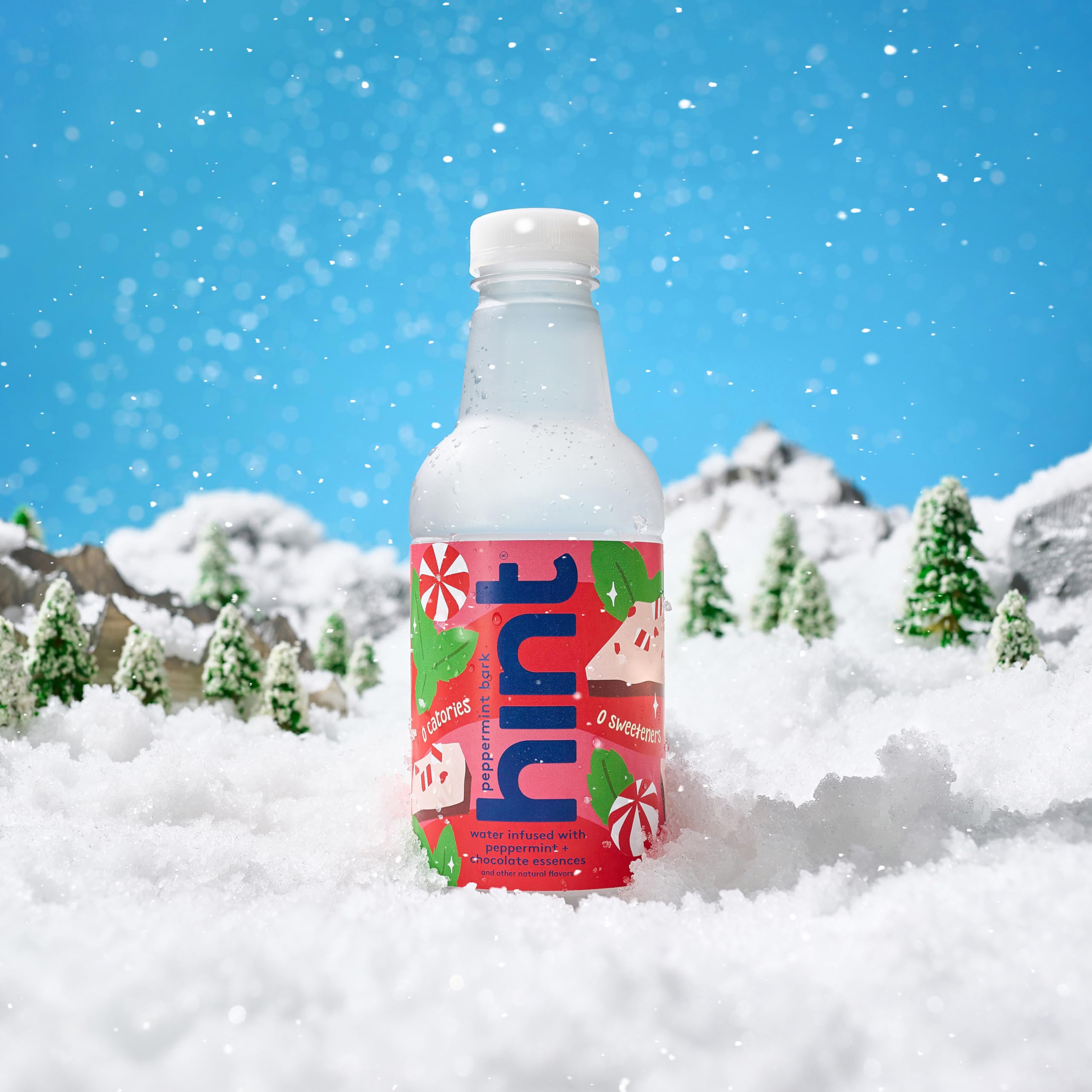 Hint Peppermint Bark on-the-go bottle supports flavorful hydration anywhere