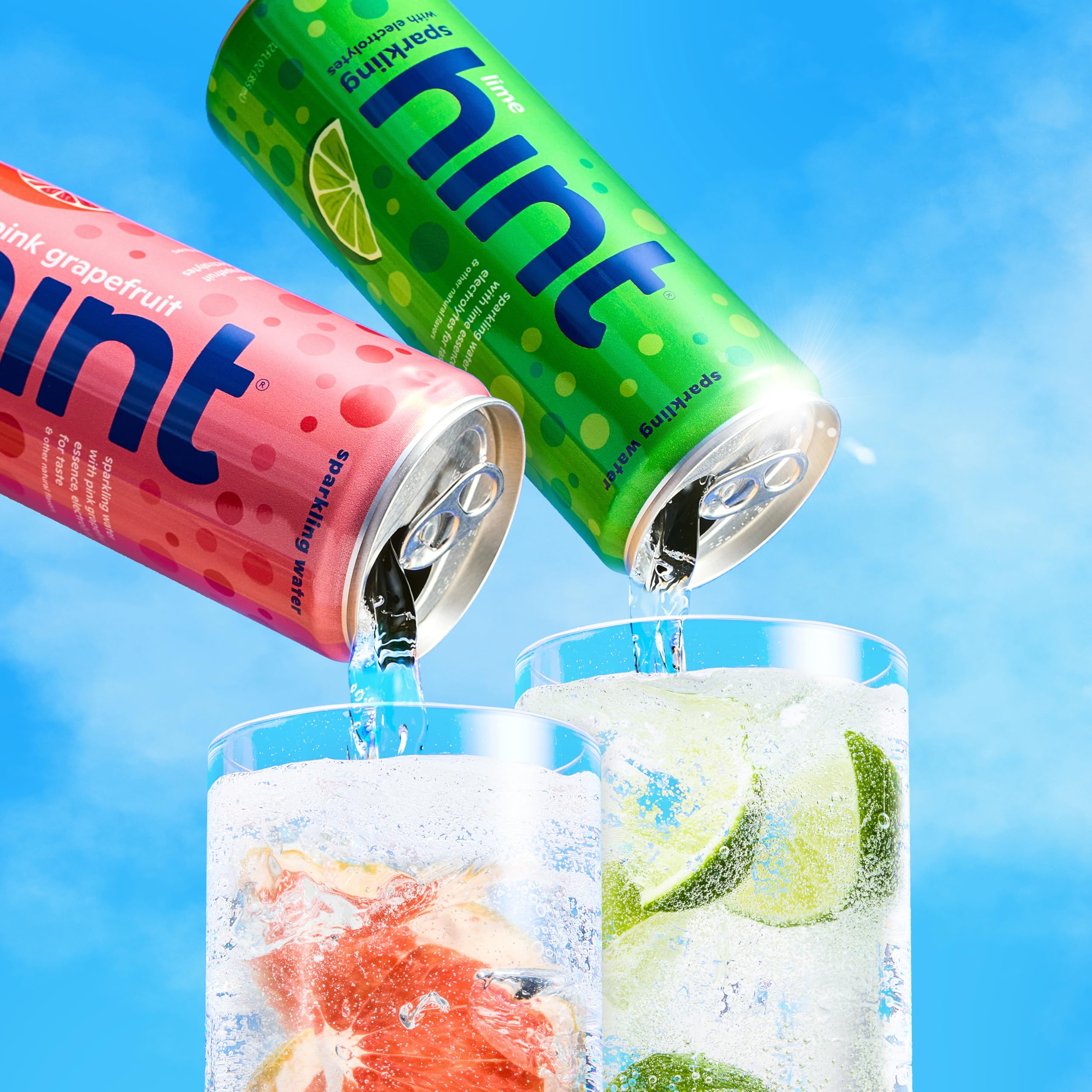 Hint Sparkling Lime label detail notes vegan, gluten-free, kosher credentials.
