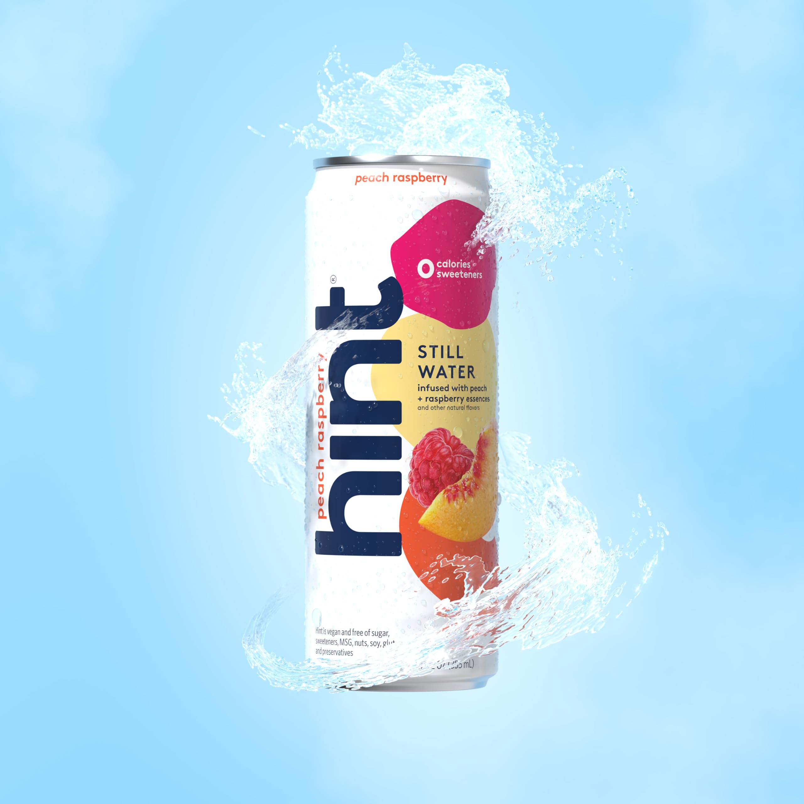 Hint can displays vegan, kosher, gluten-free options for inclusive hydration.