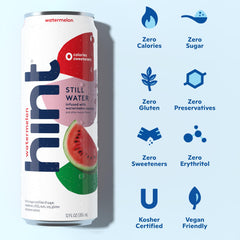 Hint Watermelon sip shot invites you to enjoy zero sugar and zero calories.