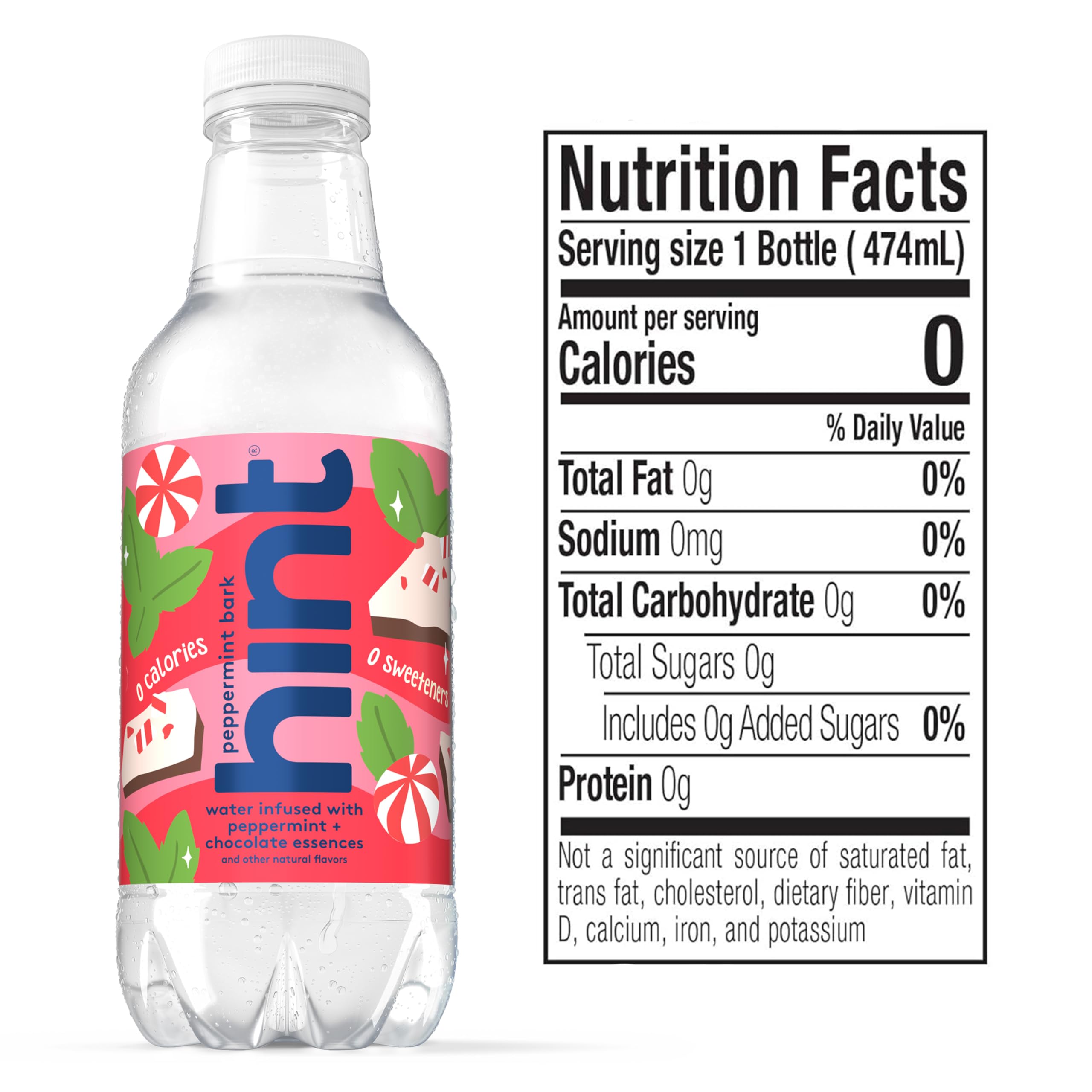 Hint Winter Variety Pack bottles on side view, convenient for on-the-go hydration.
