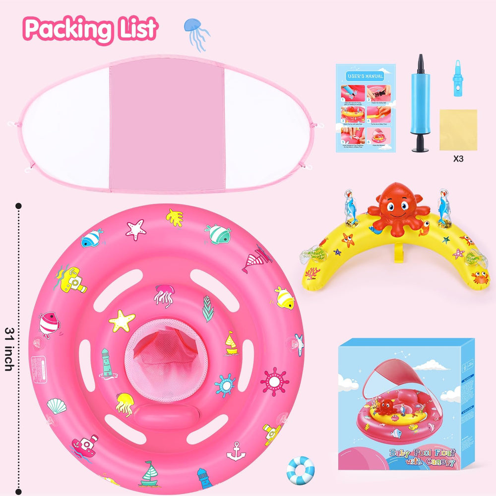 Hinzer baby pool float folds flat for easy storage and travel
