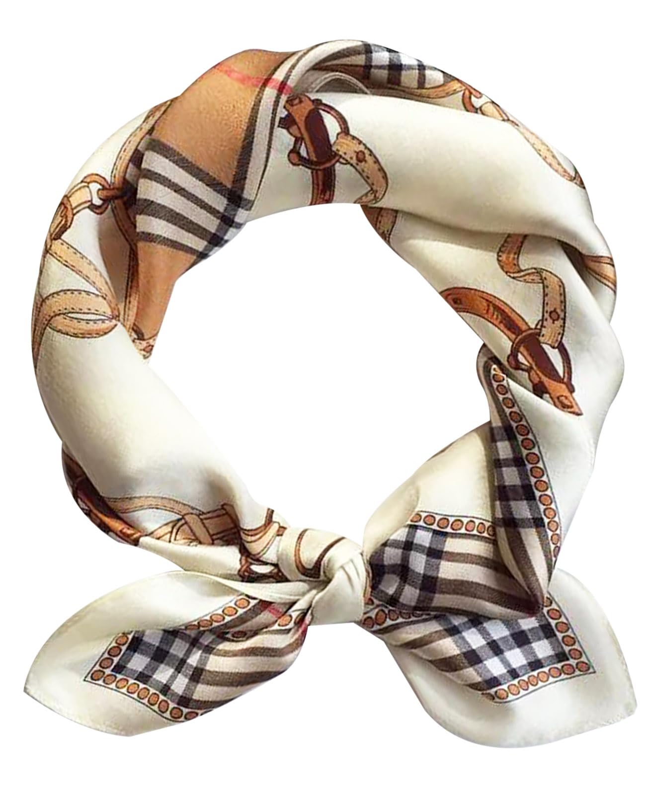 Hioyiwse satin bandana laid flat showing size and silk-like softness.