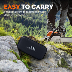 Hipa portable carrying case keeps tools organized during backcountry maintenance.