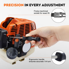 Hipa precision square-handle tip enables torque-controlled adjustments with minimal cam-out.