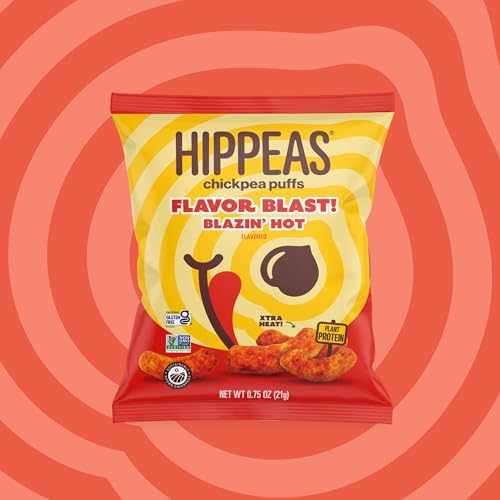 18-count HIPPEAS pack suggesting convenient family-sized snacking.