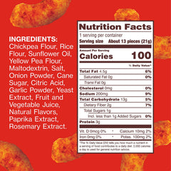 Close-up of HIPPEAS Blazin' Hot puffs showing crisp crunch texture.