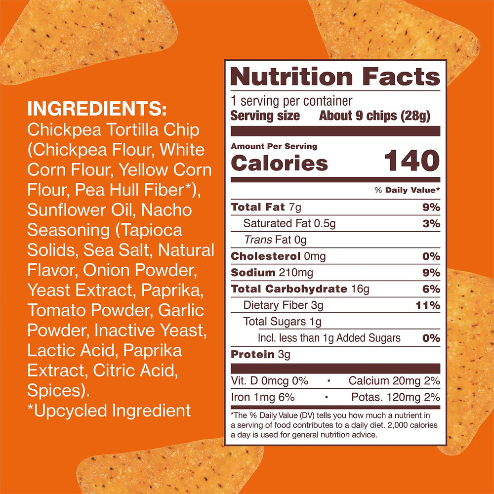 Close-up of HIPPEAS chickpea chips showing crisp texture.