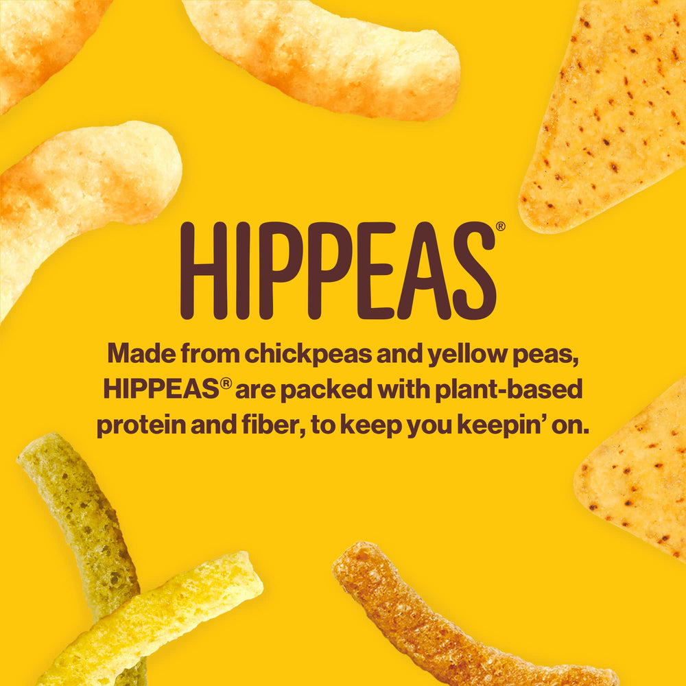 HIPPEAS Rockin' Ranch chips in a lunchbox, portable protein snack.