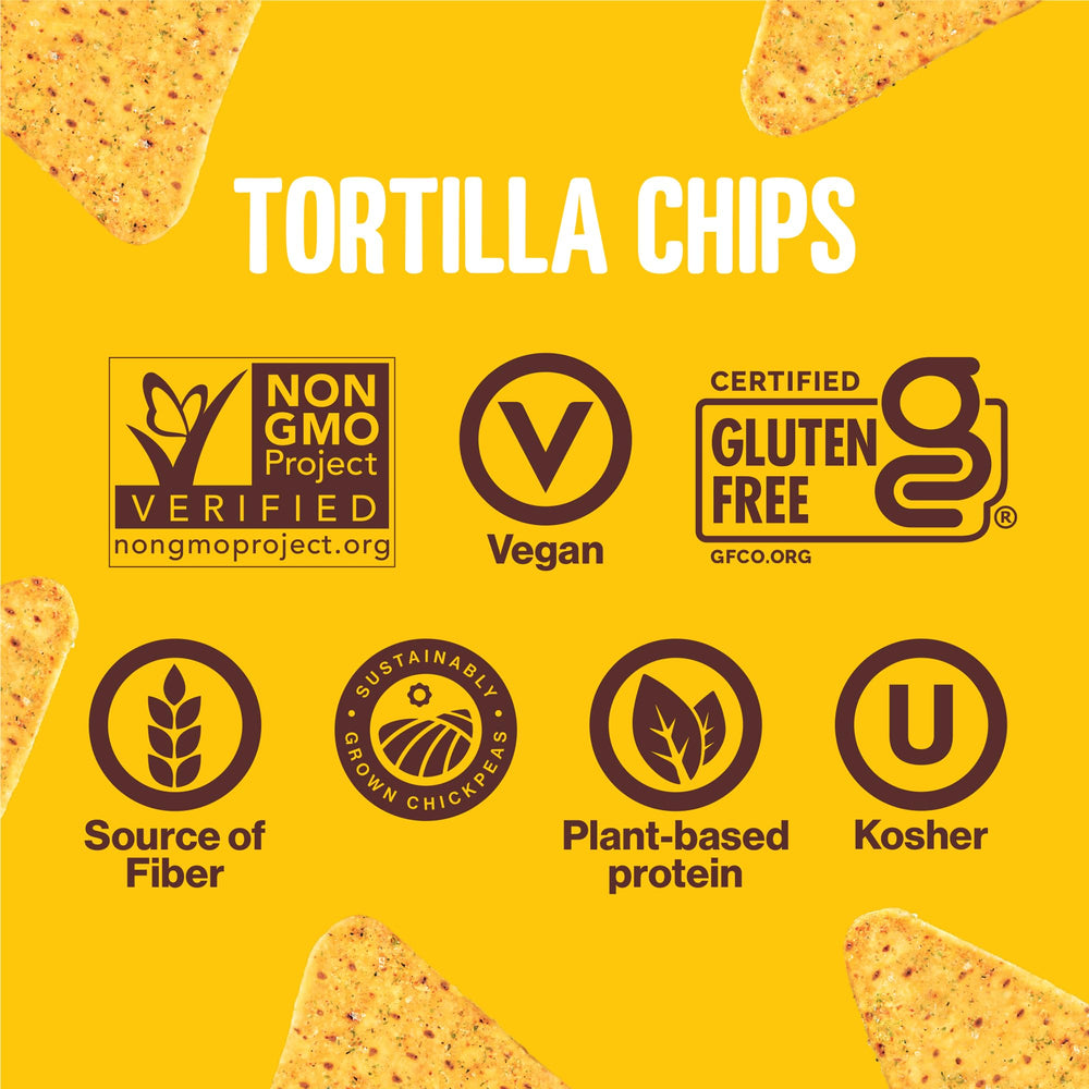 HIPPEAS chips labeled Non-GMO and Kosher.