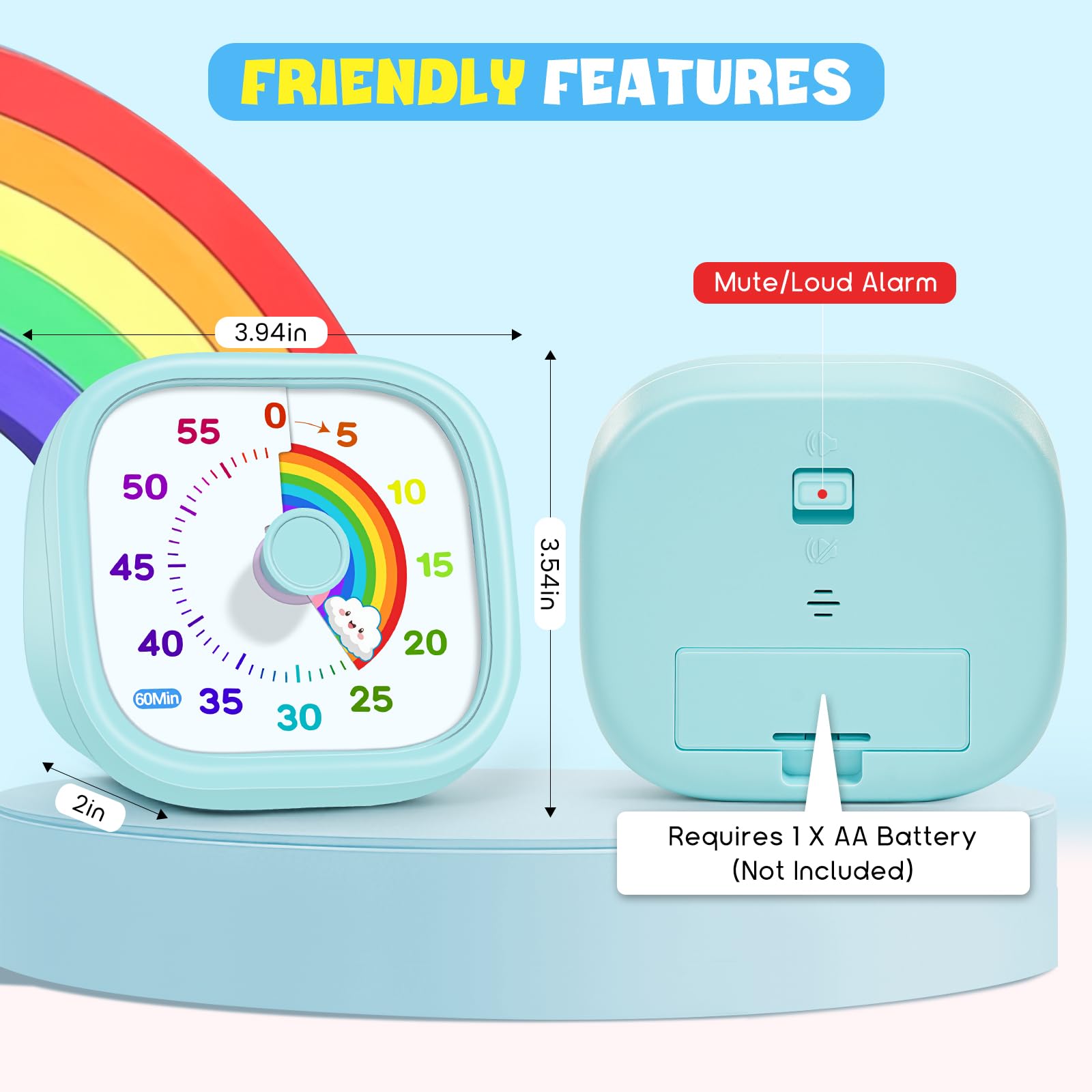HIPPIH classroom timer blue compact fits on a classroom desk