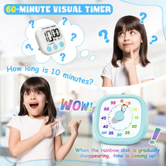 HIPPIH kids timer 60min blue-desktop helps manage classroom transitions