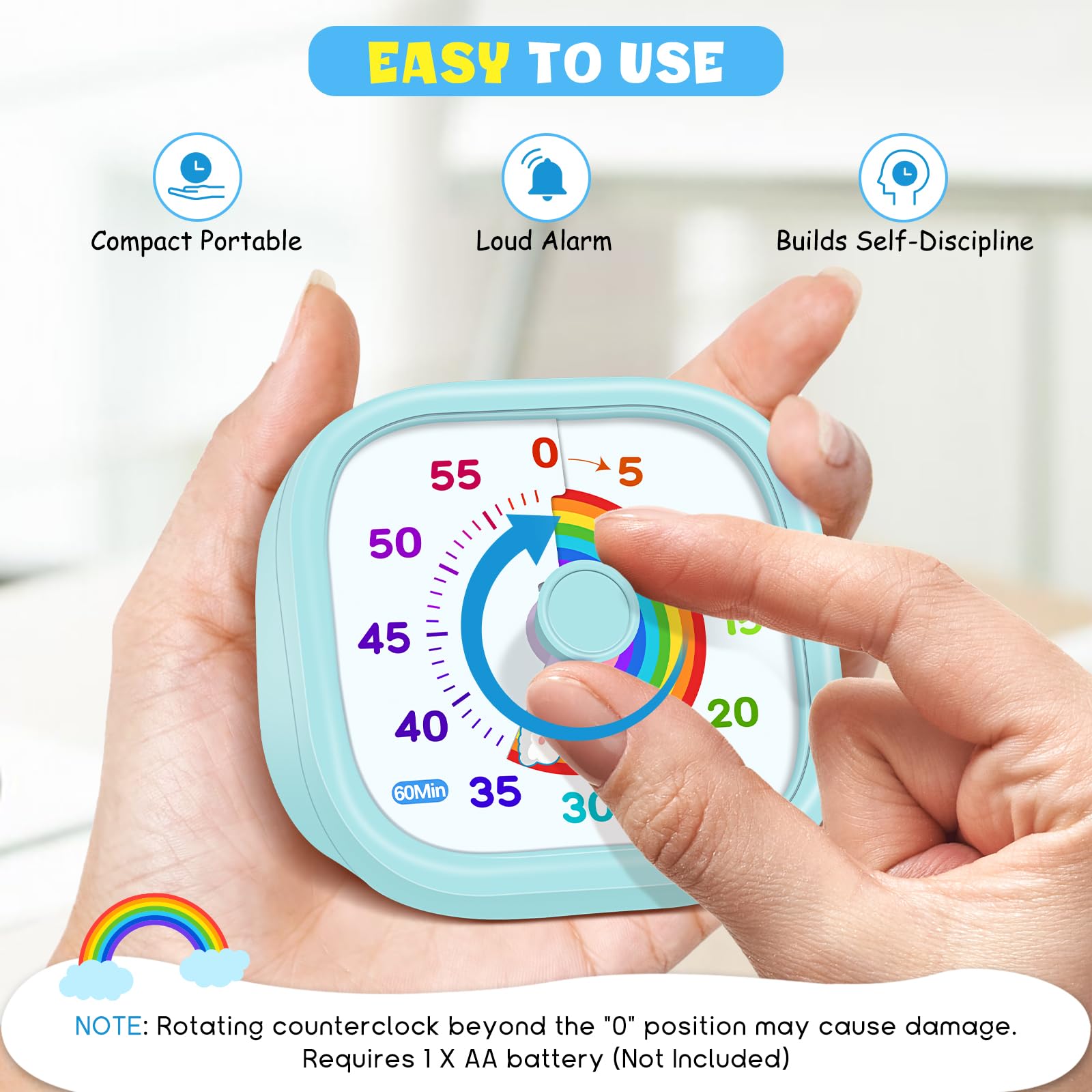 HIPPIH Visual Timer silent-mode keeps environments calm for work or study