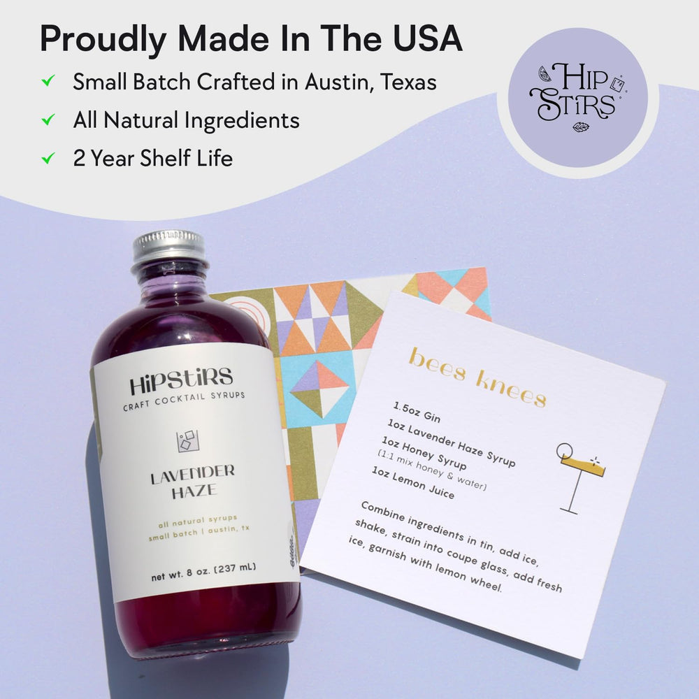 HipStirs Lavender Haze Syrup added to coffee creates subtle aromatic notes.