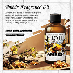 HIQILI Amber Fragrance Oil in a diffuser scene for room fragrance.