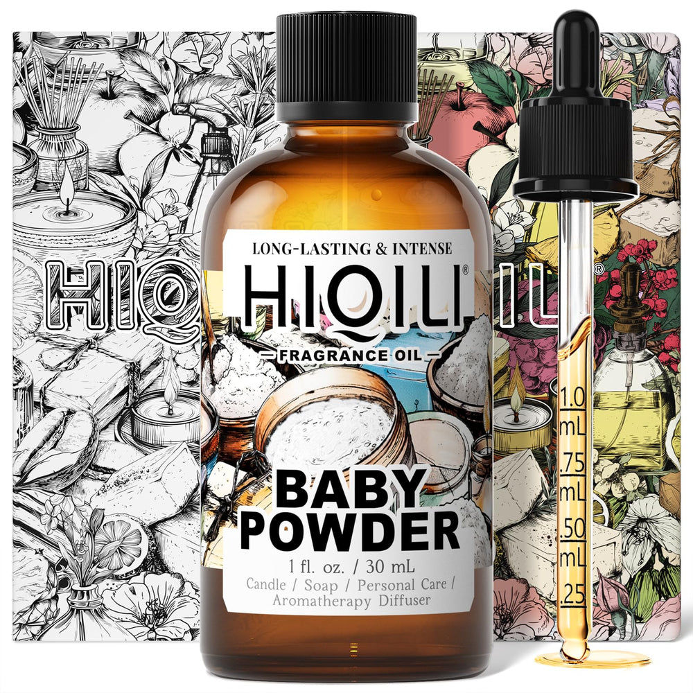 HIQILI Baby Powder Fragrance bottle pour evokes a soft, powdery aroma for DIY projects