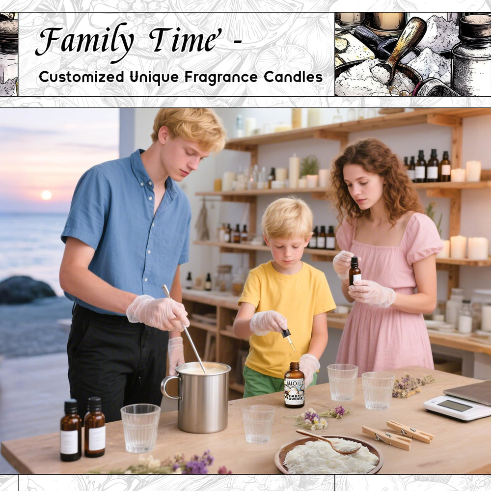 HIQILI Baby Powder Fragrance candle wax creates a cozy, lingering aroma