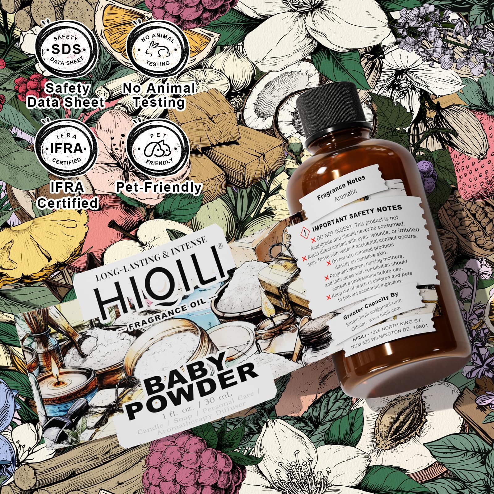 HIQILI Baby Powder Fragrance spray for fabrics and clothing refresh