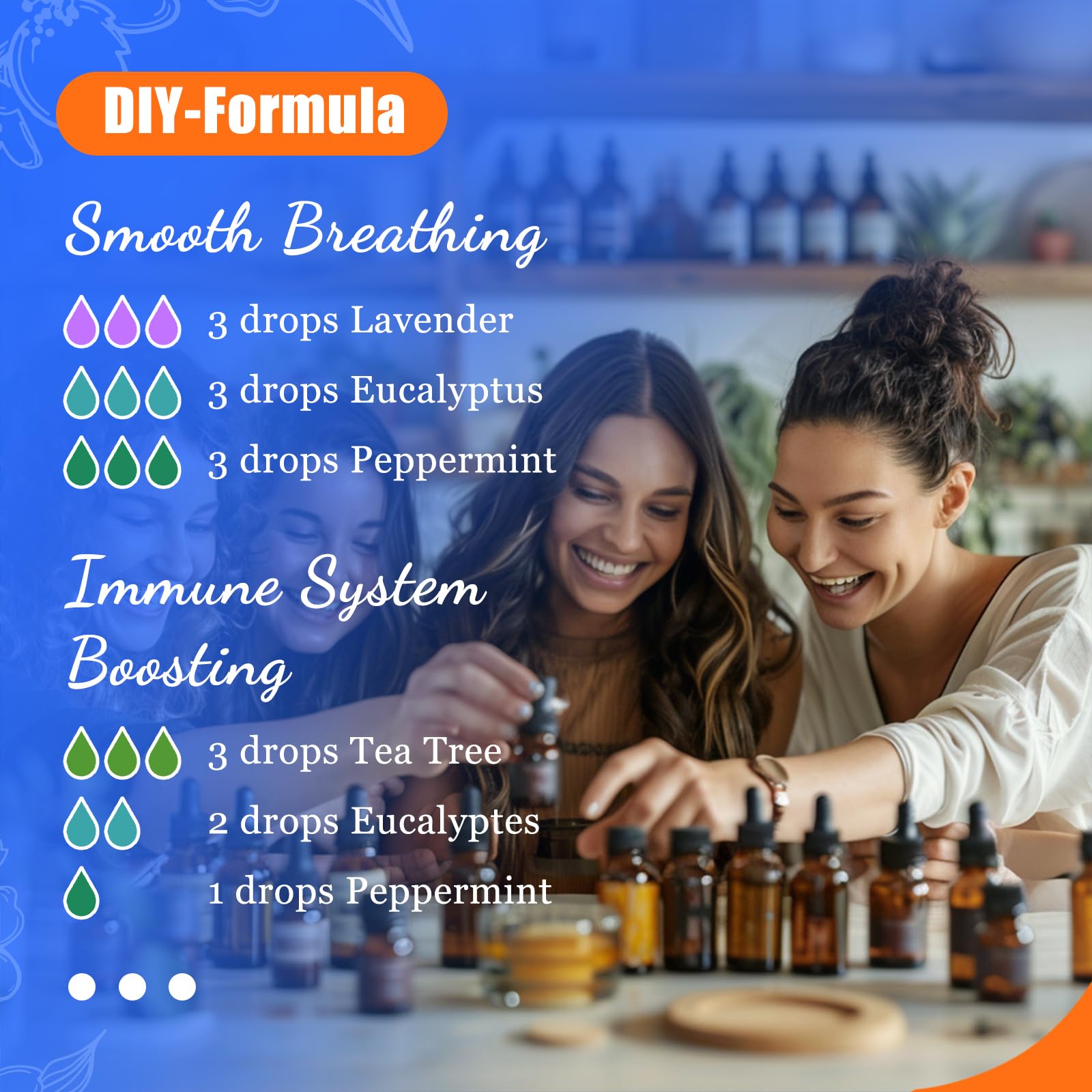 HIQILI tea tree essential oil bottle for diffuser cleansing aroma.