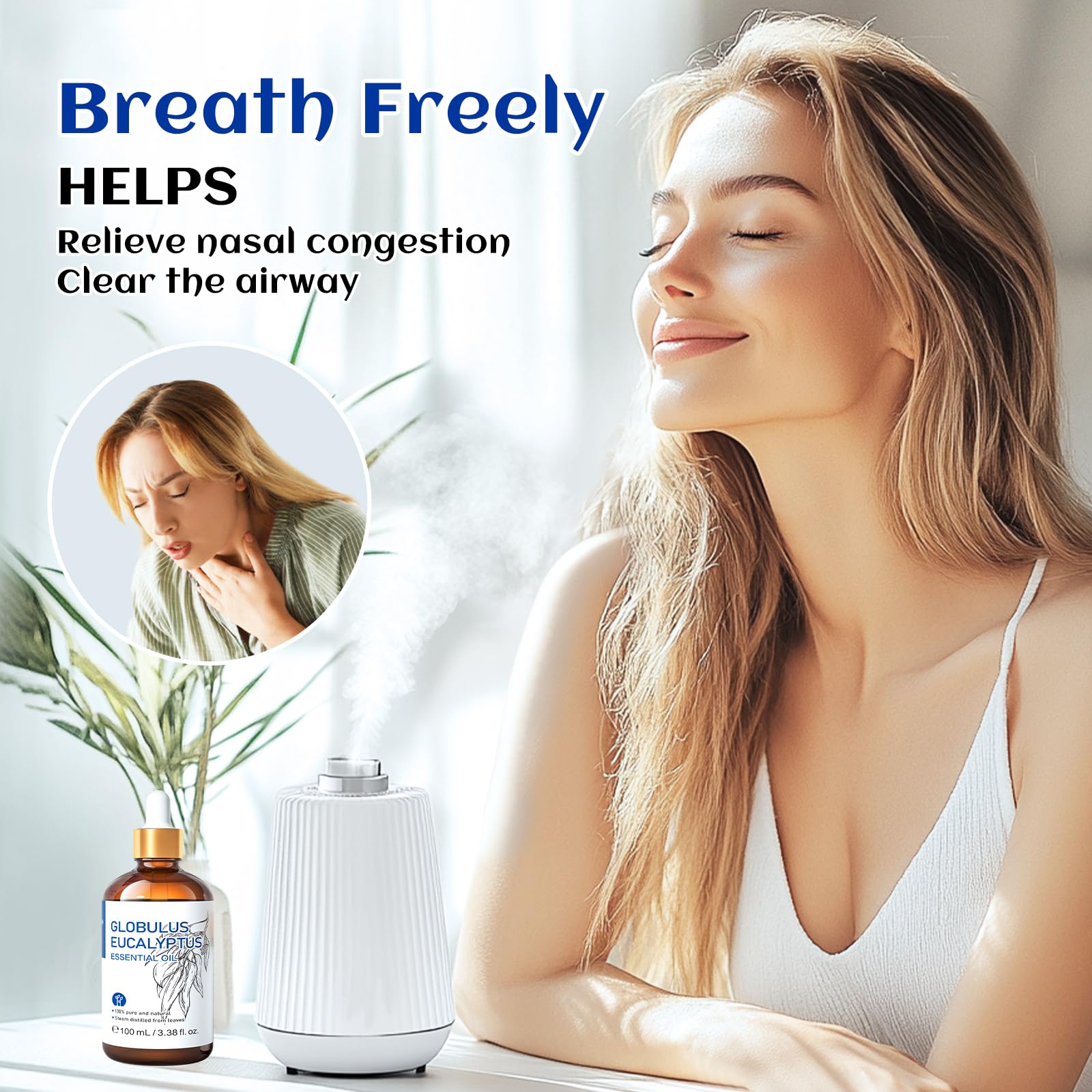 HIQILI eucalyptus essential oil dropper closeup for precise diffuser dosing.