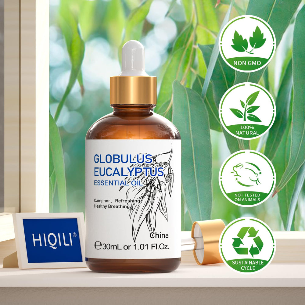 HIQILI eucalyptus essential oil creating spa-like ambience at home.