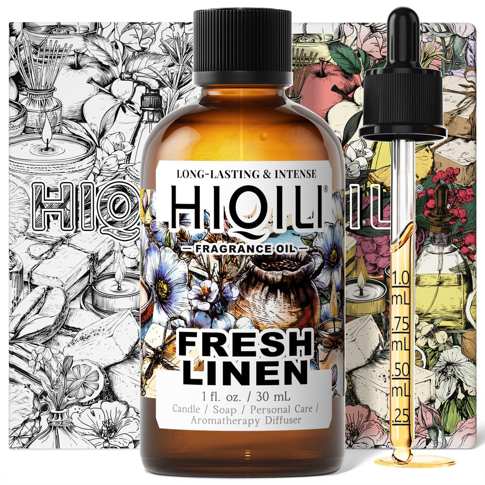 HIQILI Fresh Linen fragrance oil bottle ready for candle-making and scent fusion