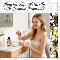 HIQILI Jasmine fragrance oil ideal for candle making with delicate floral aroma.