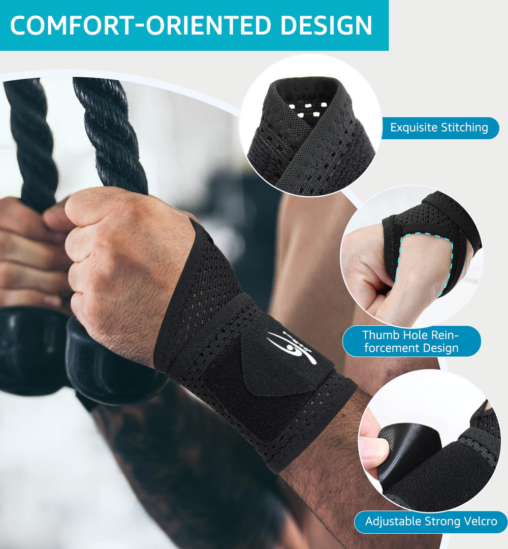 HiRui adjustable Velcro strap wrist wrap for personalized snug fit