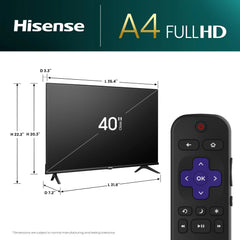 Hisense 40A4NR back ports show versatile connectivity for cable and streaming devices
