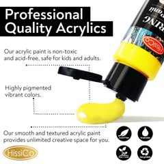 HissiCo acrylic paint palette enables easy mixing and layering.