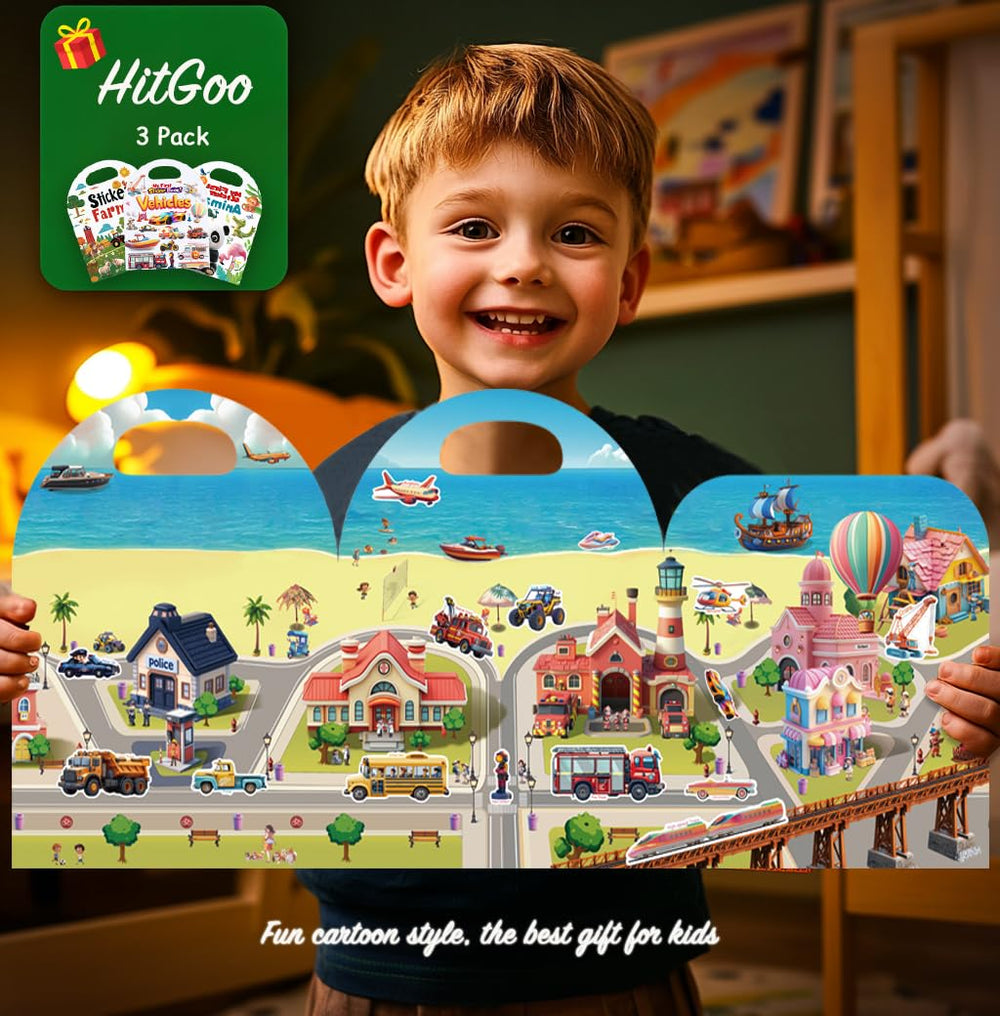 HitGoo safe large stickers designed for little hands and easy handling.